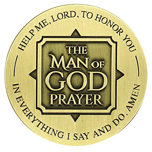 Dicksons Man of God Prayer Bronze Tone 2 inch Zinc Alloy Metal Automotive Visor Clip