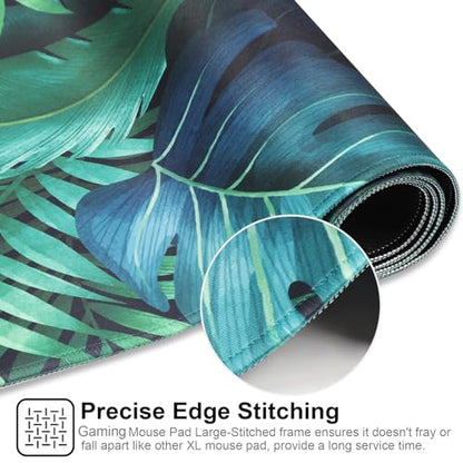 XXL Gaming Mouse Pad 35.4x15.7 Professional Large Mouse Pad & Computer Game Mouse Mat-90x40 Greenleaf - color: Greenleaf, size: 35.4L x 15.7W inches