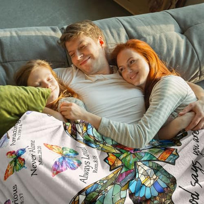 Christian Gifts for Women Birthday, Butterfly Christian Blanket 80"x60" - color: Christian Gifts-butterflies, size: 80"x60"