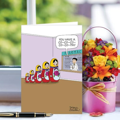 NobleWorks Funny Get Well Soon Card Co-Pays Humor Stutter Joke C7277GWG - style: Co-Pays