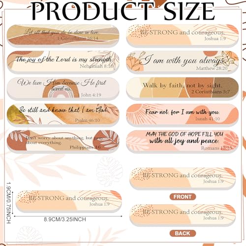 50 Pack Christian Nail Files Gifts Christian Boho Mini Emery Boards - style: Boho Bible
