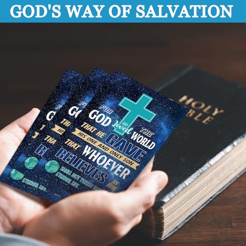 200 Pcs Gospel Tracts Salvation Cards KJV,God's Way of Salvation - style: God's Way Of Salvation