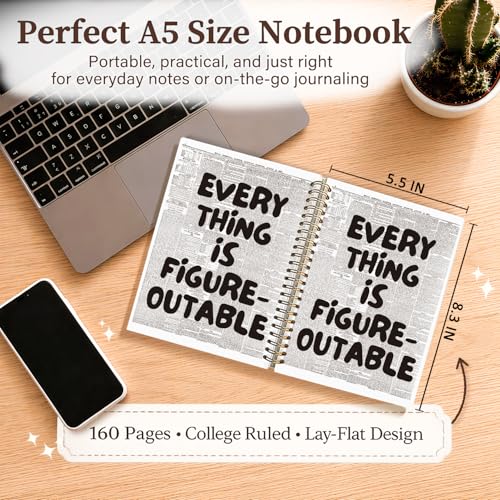 Enkvke Everything is Figureoutable Inspirational Notebook A5 - color: Everything is Figureoutable-A5