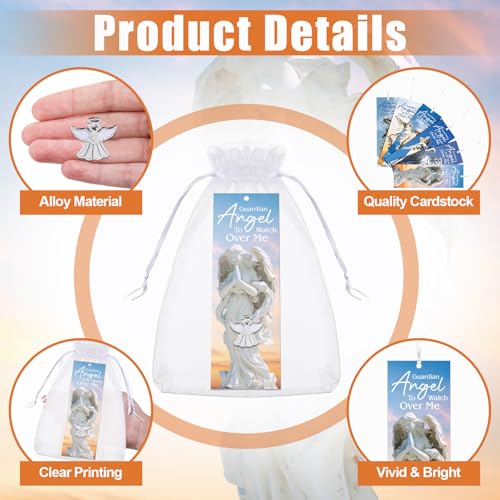Supervitae 12 Set Guardian Religion Angel Pin Bookmark Psalm 91:11 Gift - style: Guardian Angel