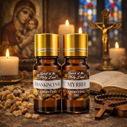 Biblical Myrrh & Frankincense Anointing Oil from Jerusalem 2 Bottles x 10ml