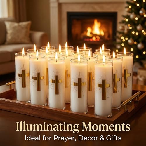White Beeswax Candle, 2-Pack, Blessed Church & Prayer Candle - size: 1.8 x 5.9 inches