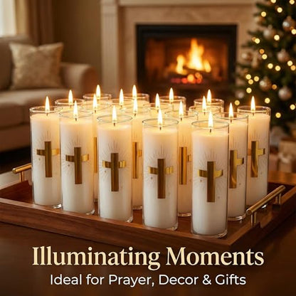 White Beeswax Candle, 2-Pack, Blessed Church & Prayer Candle - size: 1.8 x 5.9 inches