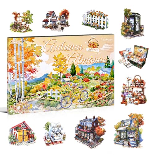 Autumn Landscape PET Sticker Book, Diecut Stickers for Journaling - color: A Thin Book of Light