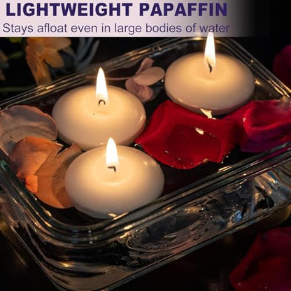 72 Pack 2-Inch Floating Candles - Perfect for Weddings and Events - White - color: 72-White floating