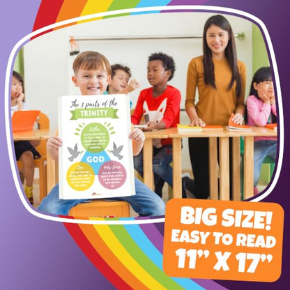 Sproutbrite 12 Pack 12'' x 16'' Educational Sunday School Posters - color: Sunday School Poster