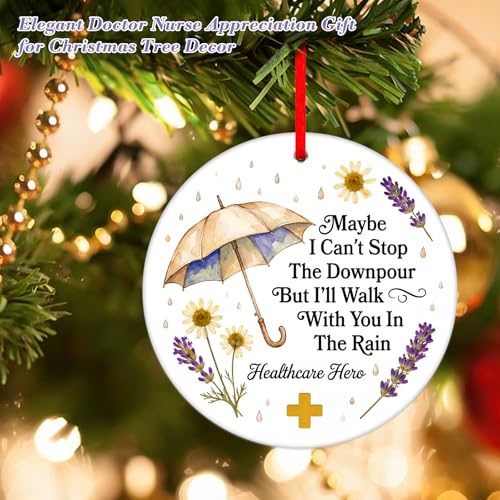D4DREAM Nurse Appreciation Gifts - Acrylic Healthcare Hero Maybe I Can't Stop The Downpour But I'll Walk with You in The Rain Inspirational Keepsake Thank You Gift for Nurses Doctors Medical Workers - color: 6-1 Nurse