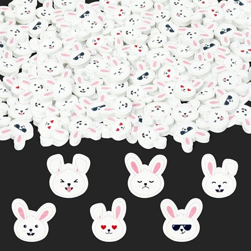 Easter Bunny Mini Erasers for Kids - 60Pcs Spring Gifts Easter Rabbit Pencil Erasers Cute Rabbit Ears Face 3D Puzzle Desk Pet Stationery for Classroom Reward Basket Stuffers Birthday Party - style: Easter Bunny