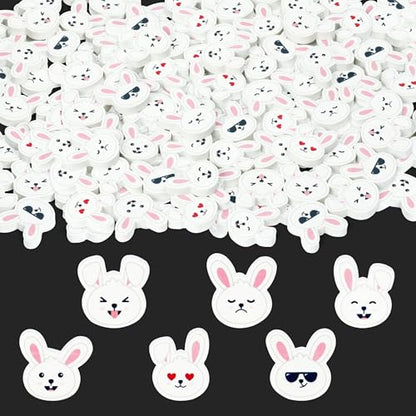 Easter Bunny Mini Erasers for Kids - 60Pcs Spring Gifts Easter Rabbit Pencil Erasers Cute Rabbit Ears Face 3D Puzzle Desk Pet Stationery for Classroom Reward Basket Stuffers Birthday Party - style: Easter Bunny