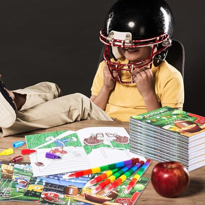 BenLouis 24 Pcs Football Mini Coloring Books for Kids Party Favors - style: Football