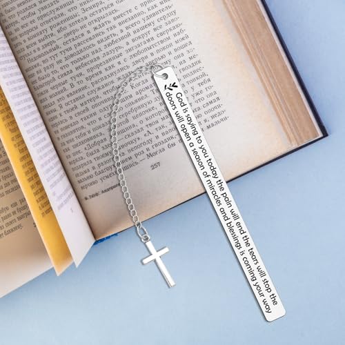 Inspirational Christian Bookmarks Gifts Bible Verse Bookmarks Gift for Book Lovers Religious Metal Bookmark for Women Friends First Communion Graduation Retirement Gifts - color: Religious Bookmark 14