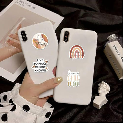 Christian Jesus Stickers 50PCS, Vinyl Waterproof Boho Aesthetic Bible Stickers for Water Bottles Laptop Phone Journaling Guitar