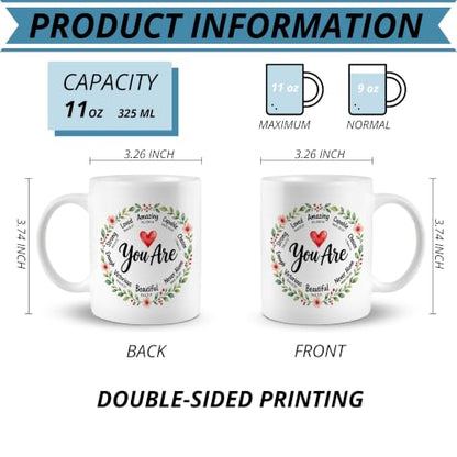 Christian Inspirational Mug, You Are Bible Verse Coffee Cups Ceramic - color: Christian-6