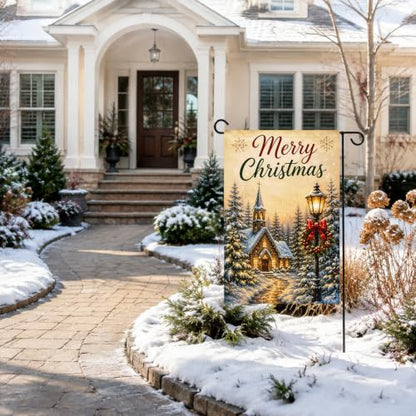 Louise Maelys Christmas Tree Garden Yard Flag 12x18 Inch - color: Multi-2