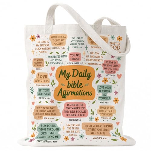 Christian Gifts For Women, Bible Verse Canvas Tote Bag