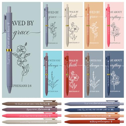 96 Pcs Bible Verse Pens With Bookmarks Scripture Christian Pens Bulk Motivational Inspirational Pen Ballpoint Religious Quote Christian Gifts Bulk For Women Men Pastor Coworker Employee Teacher Nurse