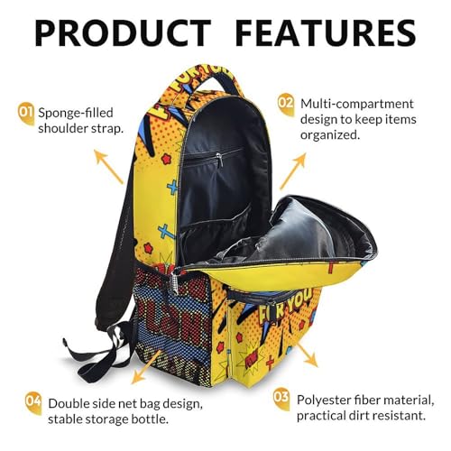 Kids Backpack Schoolbag for Boys Girls, Christian Gift Lightweight Backpacks for Kindergarten Primary Elementary Middle - color: Yellow