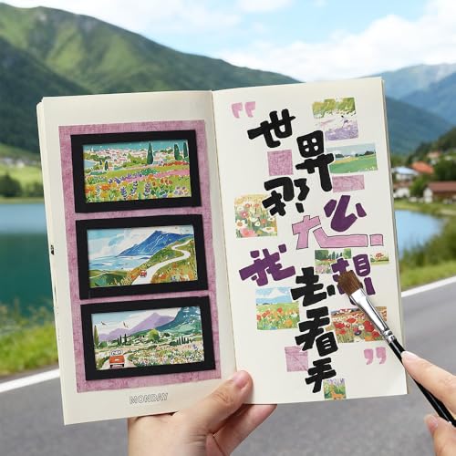Summer Scenery Sticker Book, PET & Washi Stickers for Journaling - color: Blue-ocean Sunshine