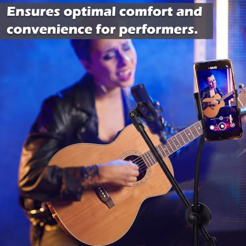 Sherr 2 Pcs Adjustable Microphone Mic Stands Bulk, Mic with Tablet Holder - style: Mic with Tablet Holder