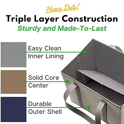 Reusable Grocery Bags (3 Pack) – Heavy Duty Shopping Bags, Chevron - color: Chevron