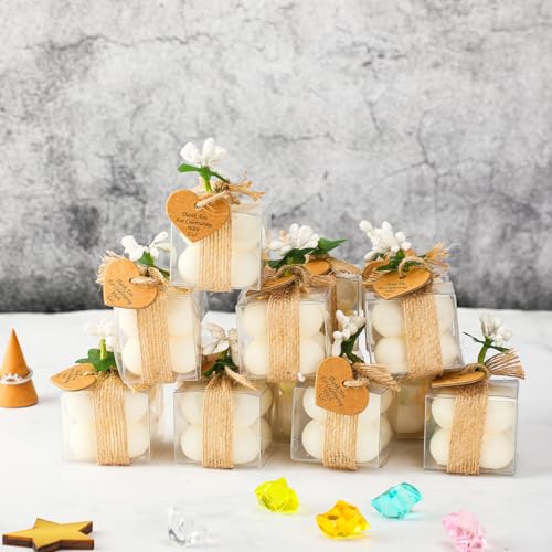 Mtlee 30 Sets Mini Bubble Candles Party Favors DIY Gift Set, Ivory - color: Ivory