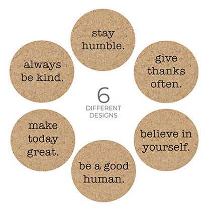 Be Kind Kraft Stickers / 500 Motivational Uplifting Stickers / 6 All Occasion Good Human Label Designs / 1.5" Round Brown Kraft Envelope Seals/Made in The USA - color: Kraft Be Kind