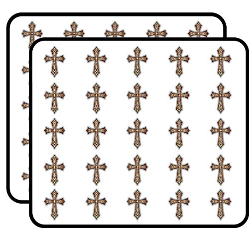 Ornamental Cross Religion Decorative Scrapbooking Sticker Waterproof Vinyl Stickers for Water Bottle, Laptop & Phone Case – 50 Pack