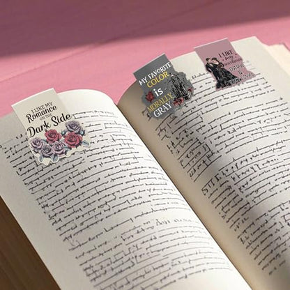 Dark Romance Magnetic Bookmarks, Gothic Book Marks for Women Readers - style: Dark Romance