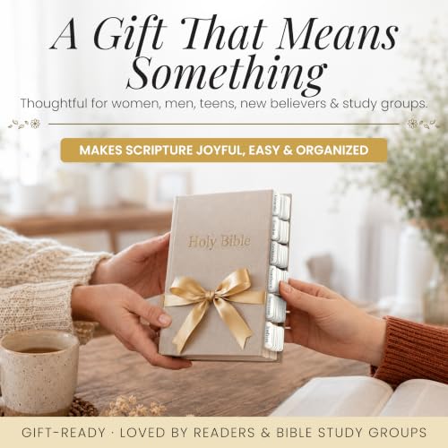 90 Christian Bible Tabs for Women, Men, and Kids - White Floral - color: White Floral