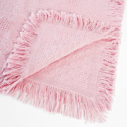 Let's Make Memories Personalized God Bless Honeycomb Baby Blanket - Pink - New Baby - Christening- 36x50 - color: Pink - God Bless