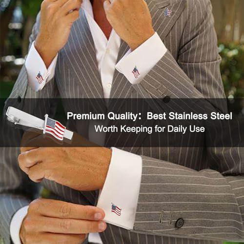 Tie Clips for Men, Mens Tie Clip Silver, Mens Tie Bars, Clip on Tie for Men - color: Silver Tie Clip Set 2