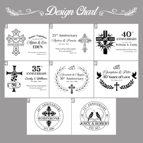 Personalized Religious Wedding Anniversary Cutting Board Christian Couples