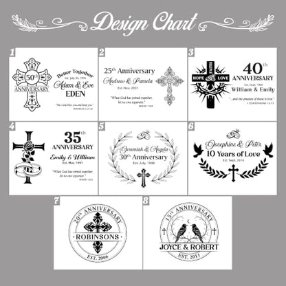 Personalized Religious Wedding Anniversary Cutting Board Christian Couples