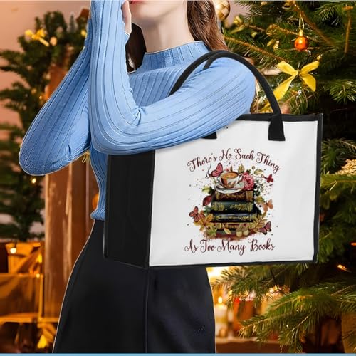 Book Tote Bag Christmas Librarian Bookish Gifts for Women Readers Book Lover - color: Books