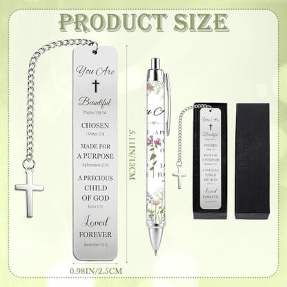 Bible Book Mark for Women, You are Beautiful Metal Set with Pen - style: You Are Beautiful