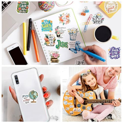 Inspirational Stickers:Motivational Quote Stickers Pack for Adults Teens Kids Students Teachers, (150PCS Bible Verse Stickers, 1)