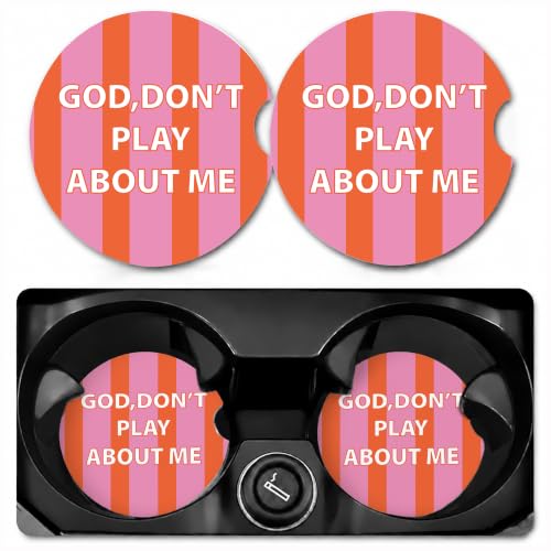 Car Coasters for Cup Holders, Pink God Car Coasters Set of 2, B04 - color: Pink God
