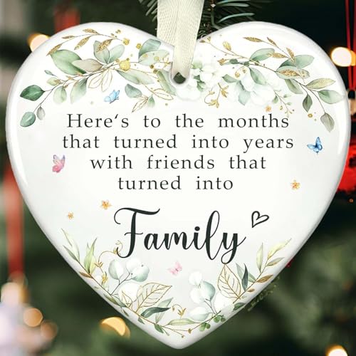 Friends Christmas Ornament - Best Friend for Women, Family, Bestie - Ceramic Friendship Ornament 2026 - color: Family05