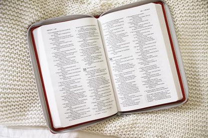 NIV, Thinline Bible, Leathersoft, Coral, Zippered, Red Letter, Comfort Print