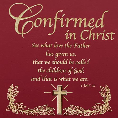Let's Make Memories Personalized Confirmation Keepsake Box - Scripture - Sacrament - Religious Keepsake - Natural Wood - Cherry Finish - Inspirational Verse - 6.75”Lx6.75”W - style: Scripture - Confirmation