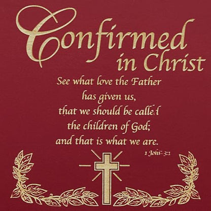 Let's Make Memories Personalized Confirmation Keepsake Box - Scripture - Sacrament - Religious Keepsake - Natural Wood - Cherry Finish - Inspirational Verse - 6.75”Lx6.75”W - style: Scripture - Confirmation