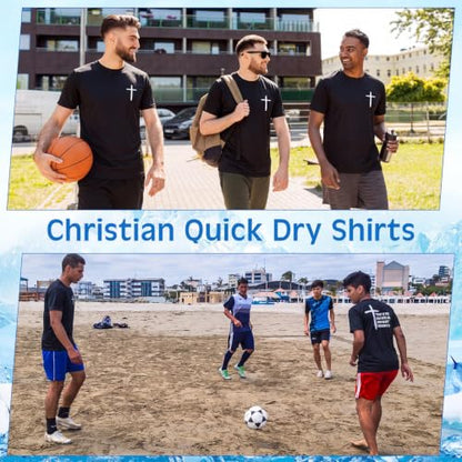 Shyyween Mens Christian Cross T-Shirt Bible Verse Graphic - size: Small, style: Trust