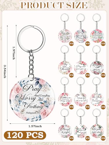 Janmercy 120 Pcs Acrylic Christian Keychain Bulk for Women - style: Pink