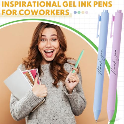Crtiin 50 Pcs Inspirational Pens Bulk Macarons, Thank You - color: Macarons, size: 1 Count (Pack of 50)