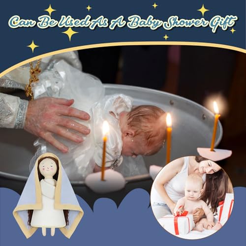 free-space Blessed Virgin Mary Doll and Baby Jesus Plush Religious Figure Playset for Boy Girl Christening Gift(Virgin Mary) - color: Virgin Mary