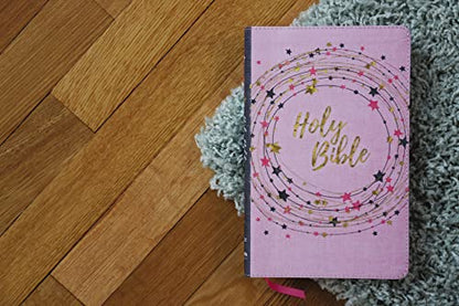 NIV, Bible for Kids, Flexcover, Pink/Gold, Red Letter, Comfort Print: Thinline Edition (Easy-to-Read, Easy-to-Carry)